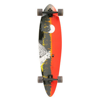 Quest 2012 Classic-style Pintail Longboard Skateboard with Wheel Wells