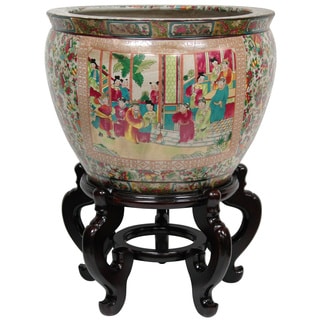 Oriental Home Porcelain 16-inch Rose Medallion Fishbowl (China)