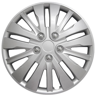 Silver kT102816S_L Design 16-inch ABS Hub Caps (Set of 4)