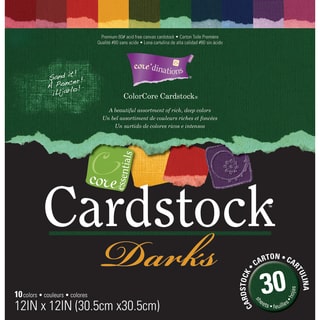 Core Essentials 'Darks' Cardstock 12X12in