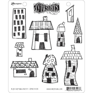 Dyan Reaveley's Dylusions Cling Stamp Collection-Right Up Your Street