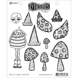 Dyan Reaveley's Dylusions Cling Stamp Collection-Doolally Dorris