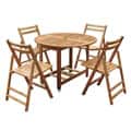 Round 5-piece Outdoor Folding Table Set
