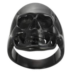 Vance Co. Black Stainless Steel Men's Skull Ring