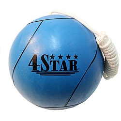 Defender 4Star Blue Tether Ball and Regulation Nylon Rope (Size Seven)