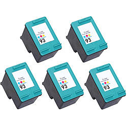 Hewlett Packard 93 Colored Ink Cartridge (Pack of 5 Color) (Remanufactured)
