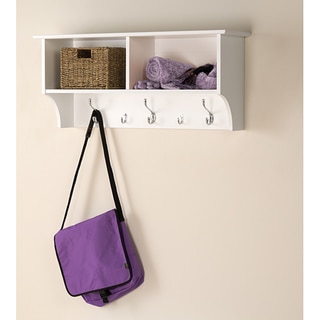 Winslow White 36-inch Wide Hanging Entryway Shelf