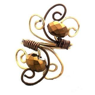 Metallic Bronze Spiraled Ring
