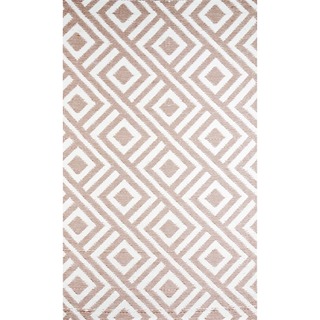 b.b.begonia Malibu Contemporary Reversible Design Beige and White Outdoor Area Rug (5' x 8')