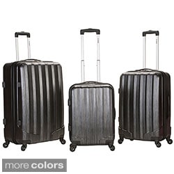 Rockland Santa Fe Light Weight 3-piece Hardside Spinner Upright Luggage Set