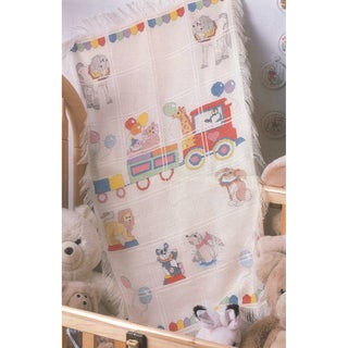 Circus Train Baby Afghan Counted Cross Stitch Kit