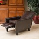 Darvis Brown Bonded Leather Recliner Club Chair by Christopher Knight Home