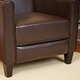 Darvis Brown Bonded Leather Recliner Club Chair by Christopher Knight Home