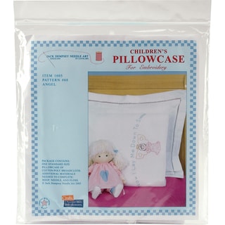 Children's Stamped Pillowcase With White Perle Edge 1/Pkg-Angel