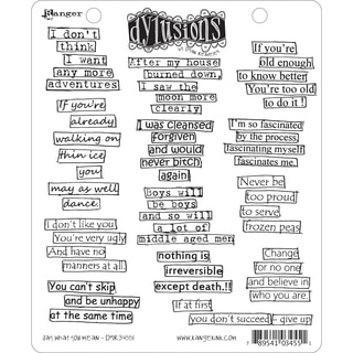 Dyan Reaveley's Dylusions Cling Stamp Collection-Say What You Mean