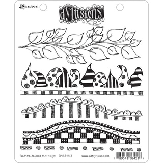 Dyan Reaveley's Dylusions Cling Stamp Collection-Further Around The Edge