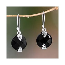 Sterling Silver Sylph Onyx Earrings (Indonesia)