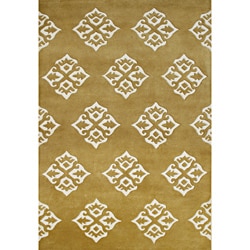 Alliyah Hand Made Tufted Harvest Gold Made In New Zealand Blend Wool Rug (5' x 8')