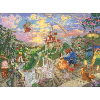 Disney Dreams Collection By Thomas Kinkade Beauty & Beast-16"X12" 18 Count