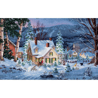 Gold Collection Winter's Hush Counted Cross Stitch Kit-20"X14" 16 Count