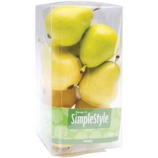 Design It Simple Decorative Fruit 9/Pkg-Yellow/Green Pears