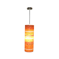 slide 1 of 1, Decorative Orange Contemporary Tuscan Mosaic Hanging Lamp
