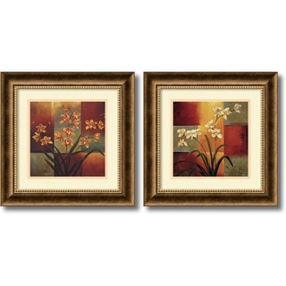 Jill Deveraux 'Orchids' 2-piece 17 x 17-inch Framed Art Print