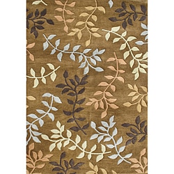 Alliyah Handmade Inca Gold New Zealand Blend Wool Rug (5' x 8')