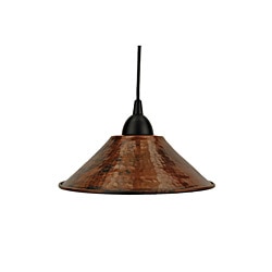 Premier Copper Products Hand-hammered Copper Nine-inch Cone Pendant Indoor Light Fixture , Handmade in Mexico