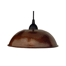 Premier Copper Products Hand Hammered Copper 10.5-Inch Dome Pendant Light (Mexico)