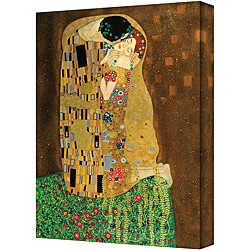 Gustav Klimt 'The Kiss' Large Traditional Gallery Wrapped Canvas