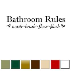 Bathroom Rules' Vinyl Wall Art Decal