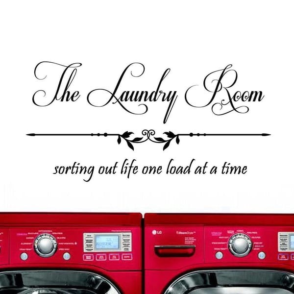 'The Laundry Room, Sorting Out Life...' Vinyl Wall Art Decal Sticker. Opens flyout.