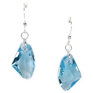 Jewelry by Dawn Aquamarine Crystal Galactic Sterling Silver Earrings