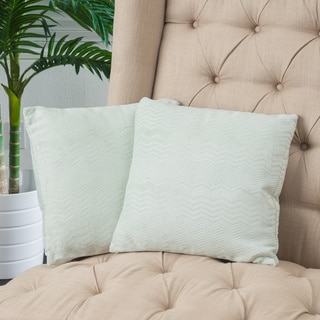 Light Green Jacquard Pillows (Set of 2) by Christopher Knight Home