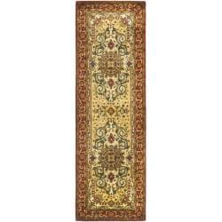 Safavieh Traditional Handmade Persian Legend Ivory/Rust Wool Rug (2'6" x 8')