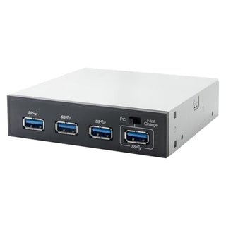 SYBA Multimedia USB 3.0, 3.5" 4-Port Hub Bay with 1x Fast Charging Po