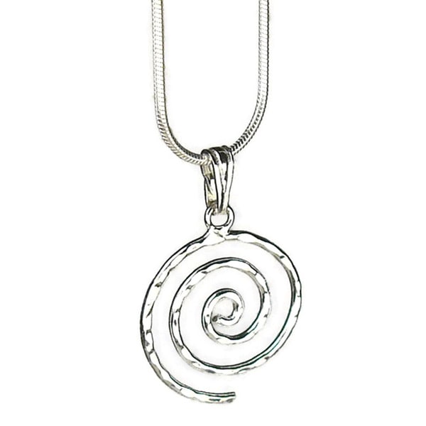 Jewelry by Dawn Hammered Swirl Sterling Silver Snake Chain Necklace