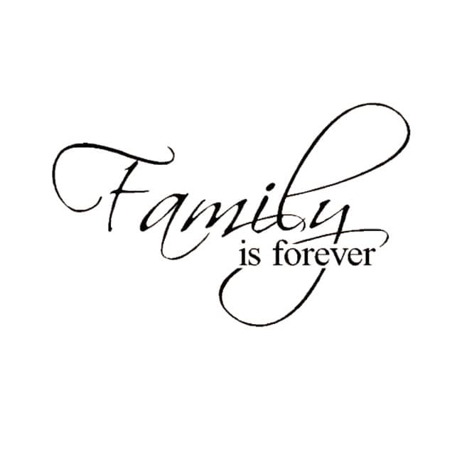 'Family is Forever' Vinyl Wart Art Decor Lettering
