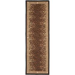 Safavieh Hand-hooked Chelsea Leopard Brown Wool Rug (2'6 x 12')