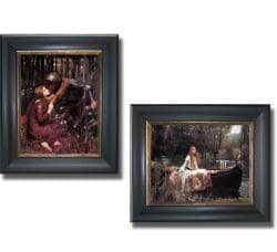 John Waterhouse 'La Belle Dame Sans Merci and The Lady of Shallot' Framed 2-piece Canvas Art Set