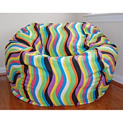 Ahh Products 36-Inch Wide Wavelength Jelly Bean Cotton Washable Bean Bag Chair