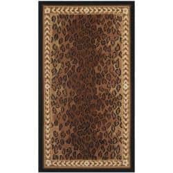 Safavieh Hand-hooked Chelsea Leopard Brown Wool Rug (2'6 x 4')