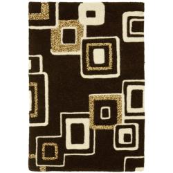 Safavieh Handmade Soho Gala Modern Abstract Brown/ Beige Wool Rug (2' x 3')