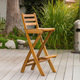 Tundra Outdoor Wood Barstool by Christopher Knight Home - Thumbnail 0