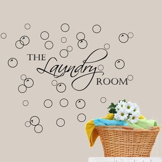 'Laundry Room' With Bubbles Vinyl Wall Art Decal