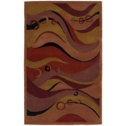 Nourison Hand-Tufted Dimensions Rust Abstract Rug (3'6" x 5'6")