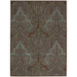 Joseph Abboud Majestic Teal Chocolate Area Rug by Nourison (2'3 x 8')
