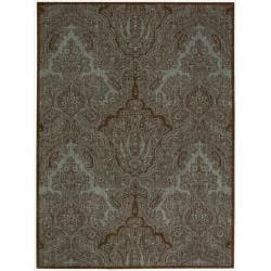 Joseph Abboud Majestic Teal Chocolate Area Rug by Nourison (3'6 x 5'6)