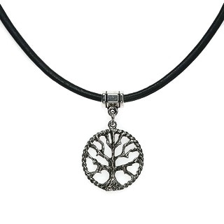 Jewelry by Dawn Tree Of Life Greek Leather Necklace